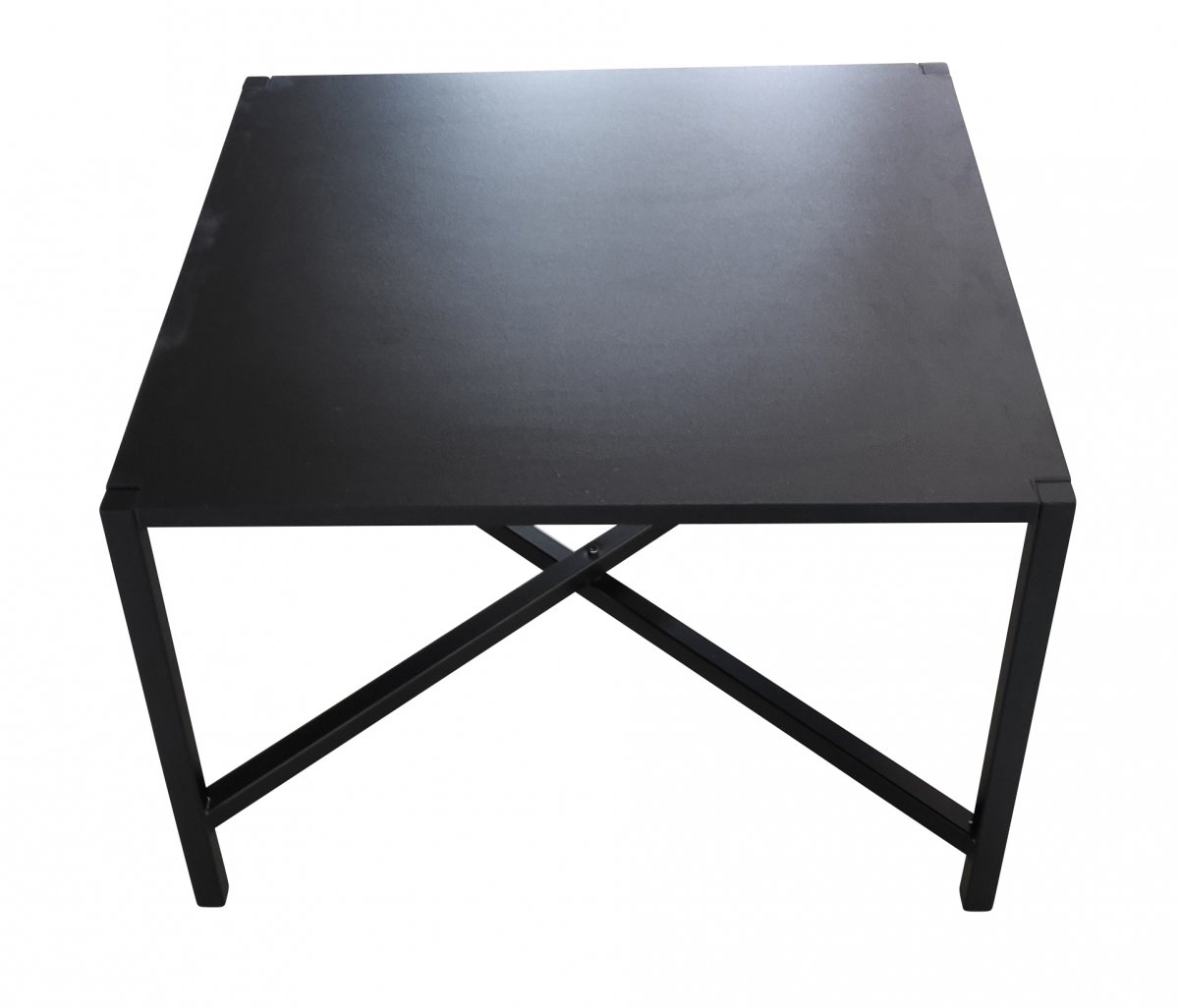 Photo de Table basse carrée en métal et bois 68.5 x 68.5 x 45 cm Kross