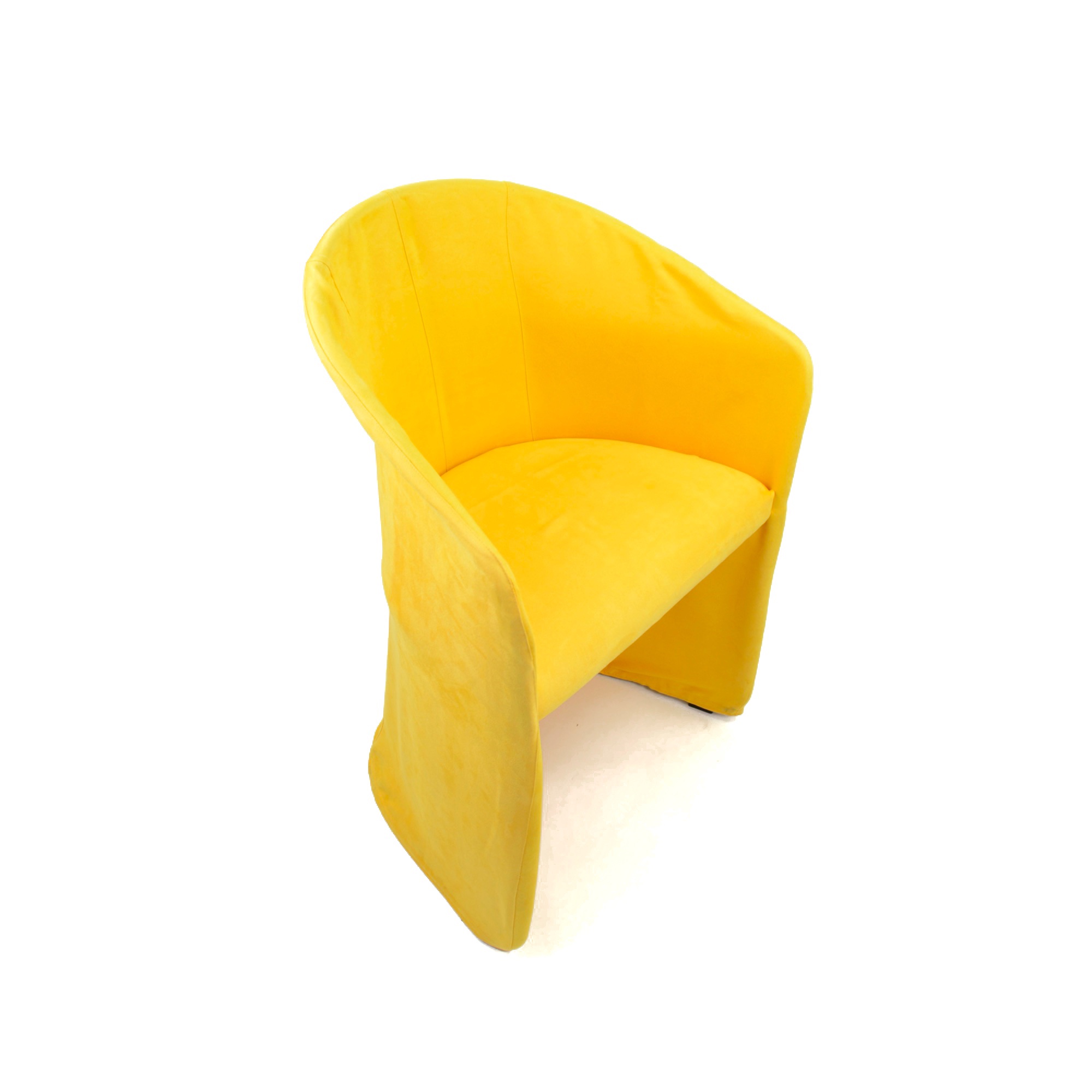 Photo de Housse jaune pour chaise en tissu style fauteuil Event