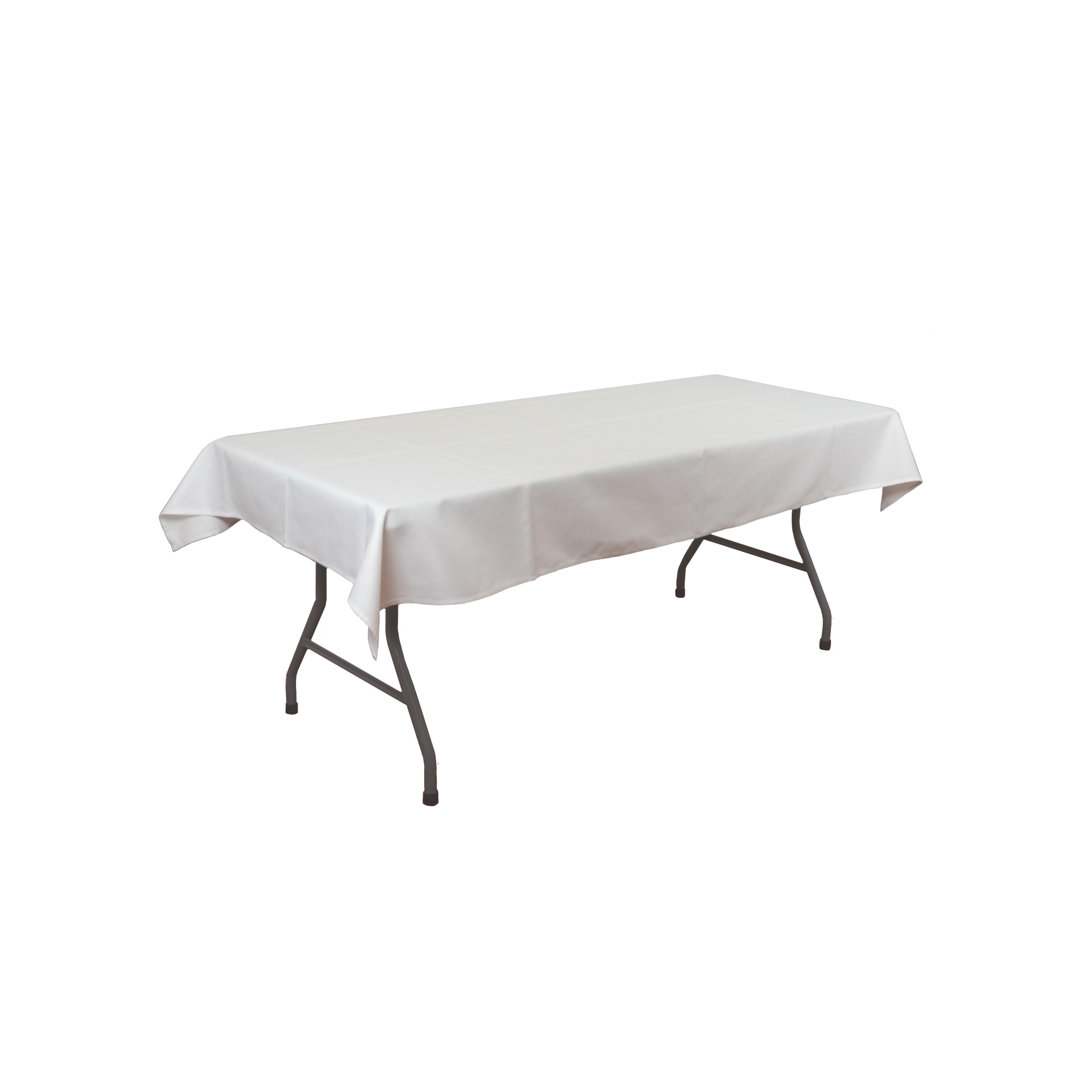 Photo de Nappe blanche rectangulaire en tissu pour tables en bois 220 (nettoyage Inclus)