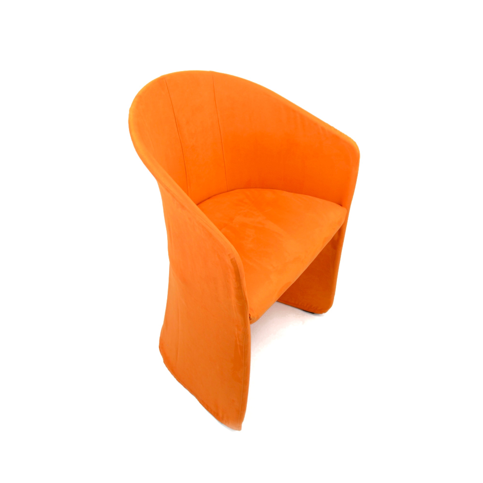 Photo de Housse orange clair pour chaise en tissu style fauteuil Event