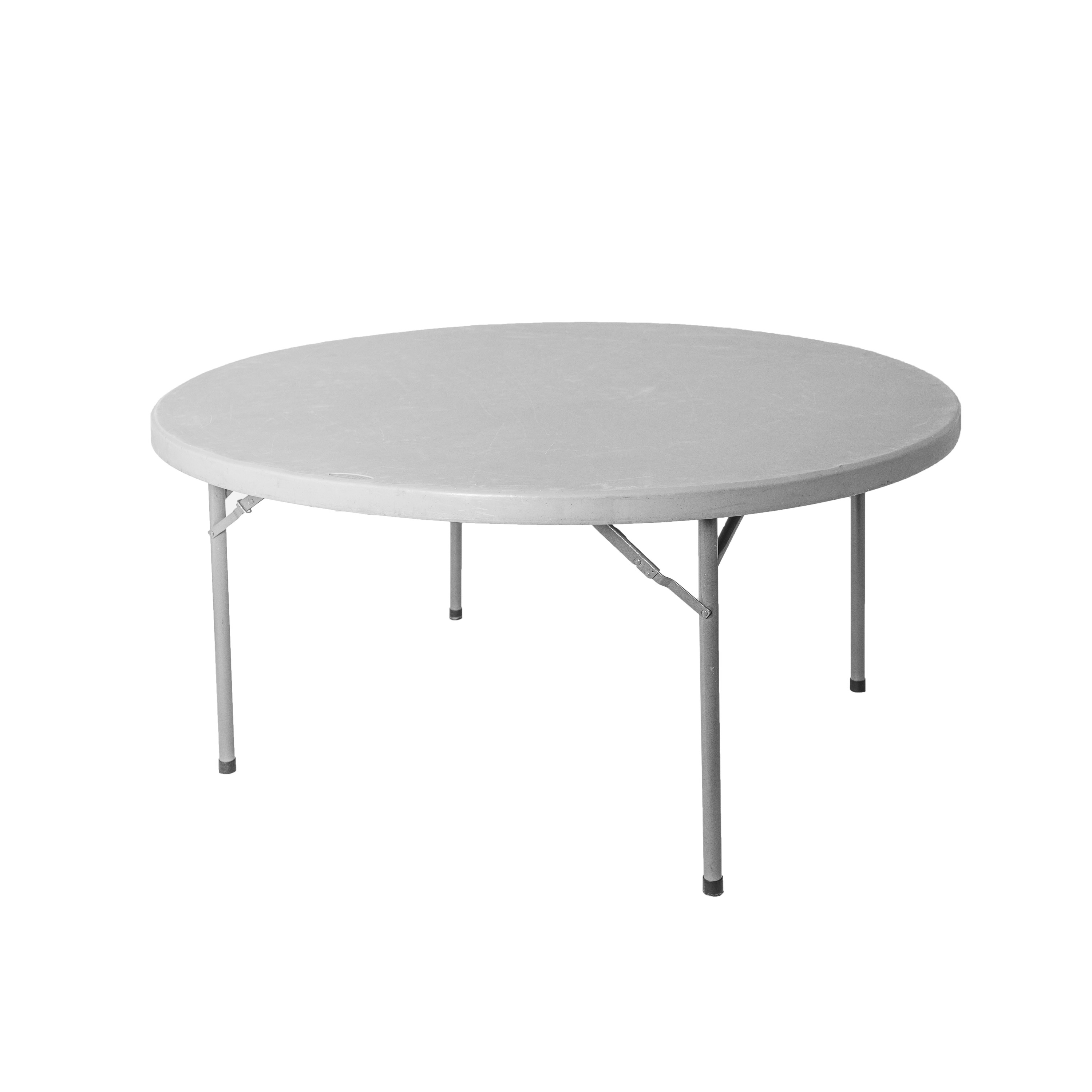 Photo de Table ronde en plastique diamètre 180 cm (idéale pour 10 personnes)
