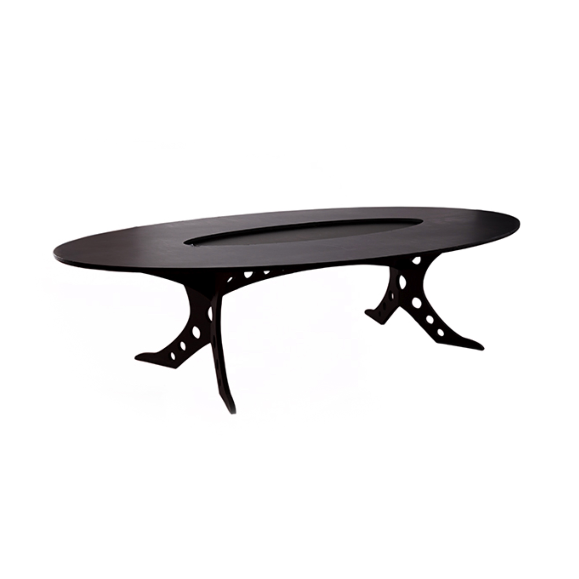 Photo de Table exception ovale 12 places 157 x h 74 x 300 cm sans nappage